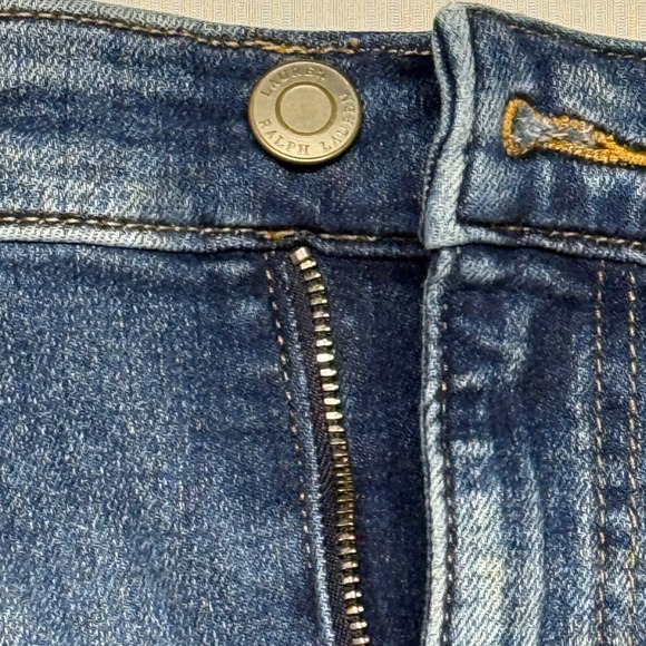 Lauren Ralph Lauren Denim Pencil Skirt Medium Wash Knee Length Women's Size 14 - Picture 5 of 16